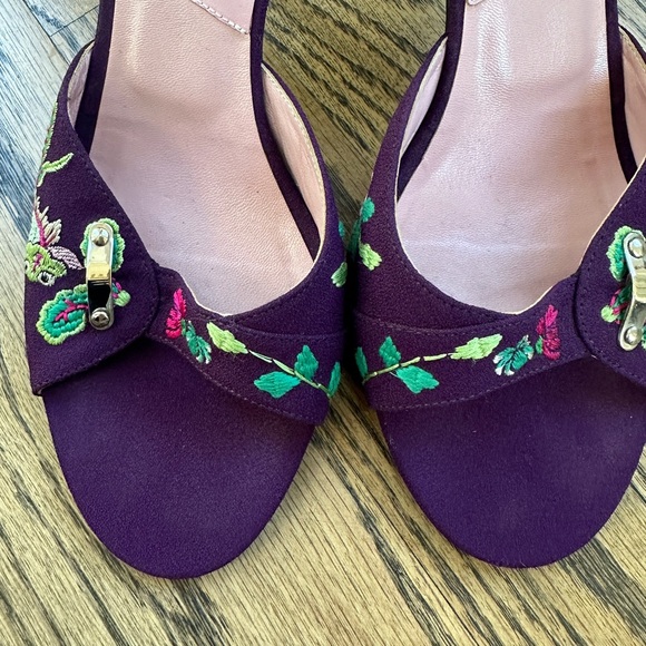 Authentic Christian Dior embroidered sandals size 38 - Picture 2 of 4